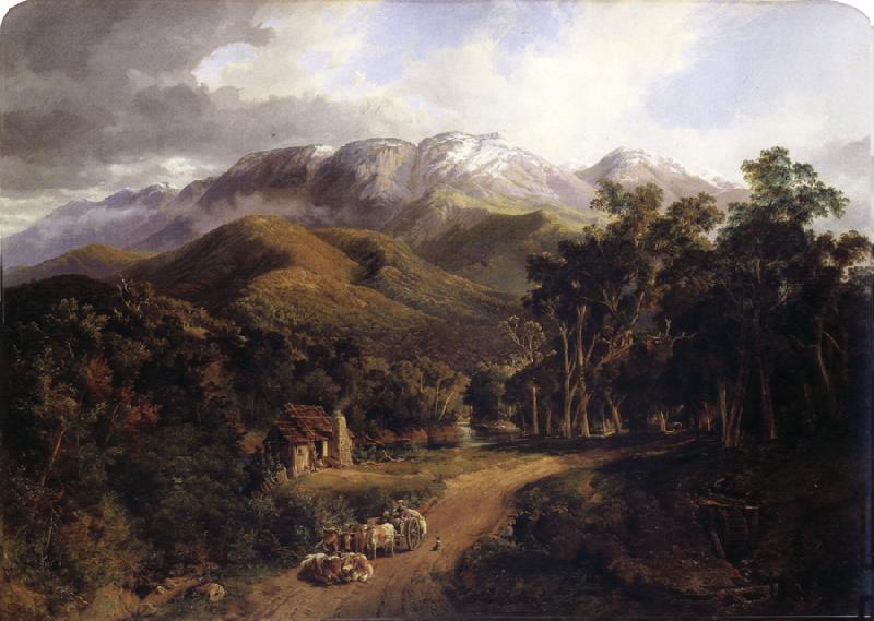 Nicholas Chevalier The Buffalo Ranges,Victoria oil painting image
